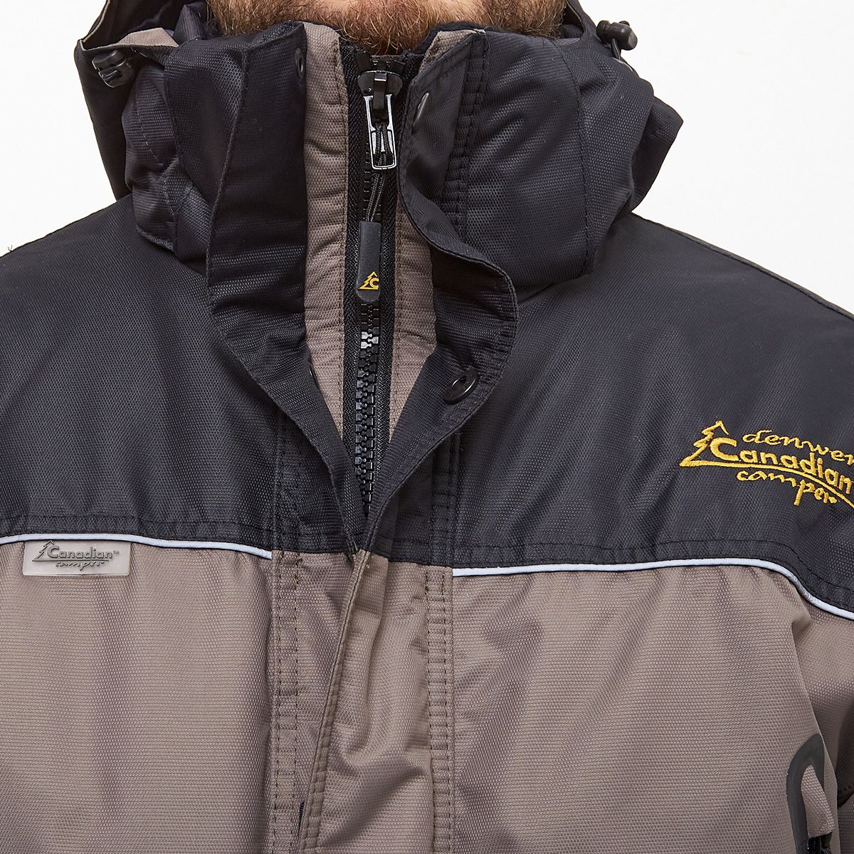 Детальная фотография — Костюм зимний Canadian Camper Denwer Pro р.L(48-50) рост 180-188 черный, коричневый (до -35°С)