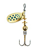 Блесна Mepps Comet Gold/Blue Dots вращающаяся №0 2гр золотистая, синие точки