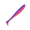 Виброхвосты Zub Izi 6.5" 16.5см съедобные, цвет 021 (фиолетовый верх, красный низ) (4шт)