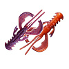 Приманки CF Nimble (рачок) 2" 5см съедобные, плавающие, цвет 98d аромат кальмара (8шт)