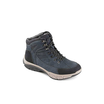 Ботинки мужские зимние Winter casual (нубук, шерстяной мех, резина) р.45 синие (AG-028DBL-M)