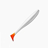 Виброхвосты Zub Izi 3.4" 8,6см съедобные, цвет 010 (белый, красный хвост) (5шт)