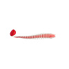 Виброхвосты Zub Swing 3.4" 8,7см съедобные, цвет 010 (белый, красный хвост) (5шт)