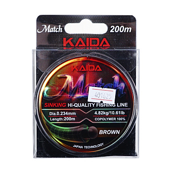 Лескa Kaida Match 200м 0,234мм 4,82кг коричневая