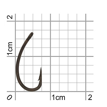Крючки одинарные карповые BKK Curved Shank №8 кольцо (10шт) (A-BC-0230)