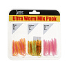 Слаги Lucky John Ultraworm (червь) 2" 5см съедобные, цвет MIX2 (30шт)