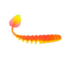 Виброхвосты Zub Shad 4" 10см съедобные, цвет 023 (розовый верх, желтый низ) (4шт)