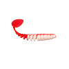 Виброхвосты Zub Shad 3" 7,5см съедобные, цвет 010 (белый, красный хвост) (6шт)
