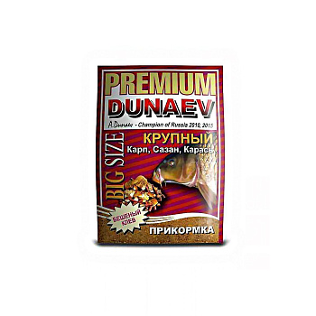 Прикормка Dunaev Premium 1кг Карп-Сазан, Крупная Фракция