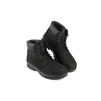 Ботинки мужские зимние Winter casual (нубук, шерстяной мех, ПУ/резина) р.43 черные (151НМ-1)
