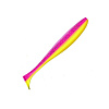 Виброхвосты Zub Izi 3.4" 8,6см съедобные, цвет 023 (розовый верх, желтый низ) (5шт)