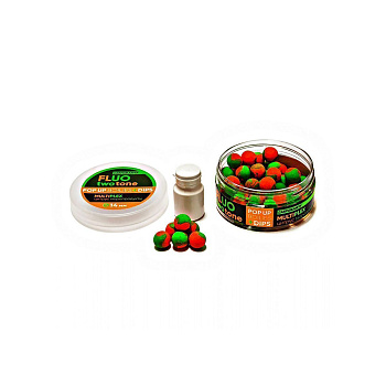 Бойлы Карпомания Pop-Up Fluo Two Tone Dips Multiplex плавающие 14мм 60гр Цитрус-Морепродукты, в банке