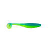 Виброхвосты Zub Wibra 3.5" 9см съедобные, цвет 020 (синий верх, желтый низ) (5шт)
