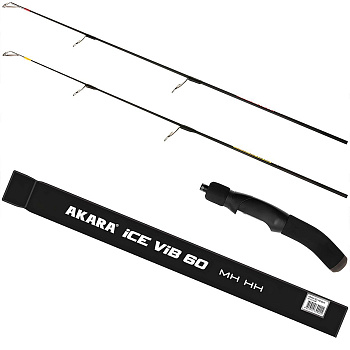Удочка зимняя Akara Ice Vib 70 с 2-мя хлыстами (MH, HH) 71см тест 30-60гр